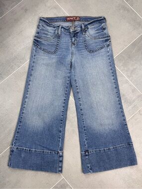 Hint Junior’s Wide-Leg Cropped Jeans - Light Blue size 9